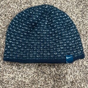 Nike Men's Dark Blue Patterned Beanie